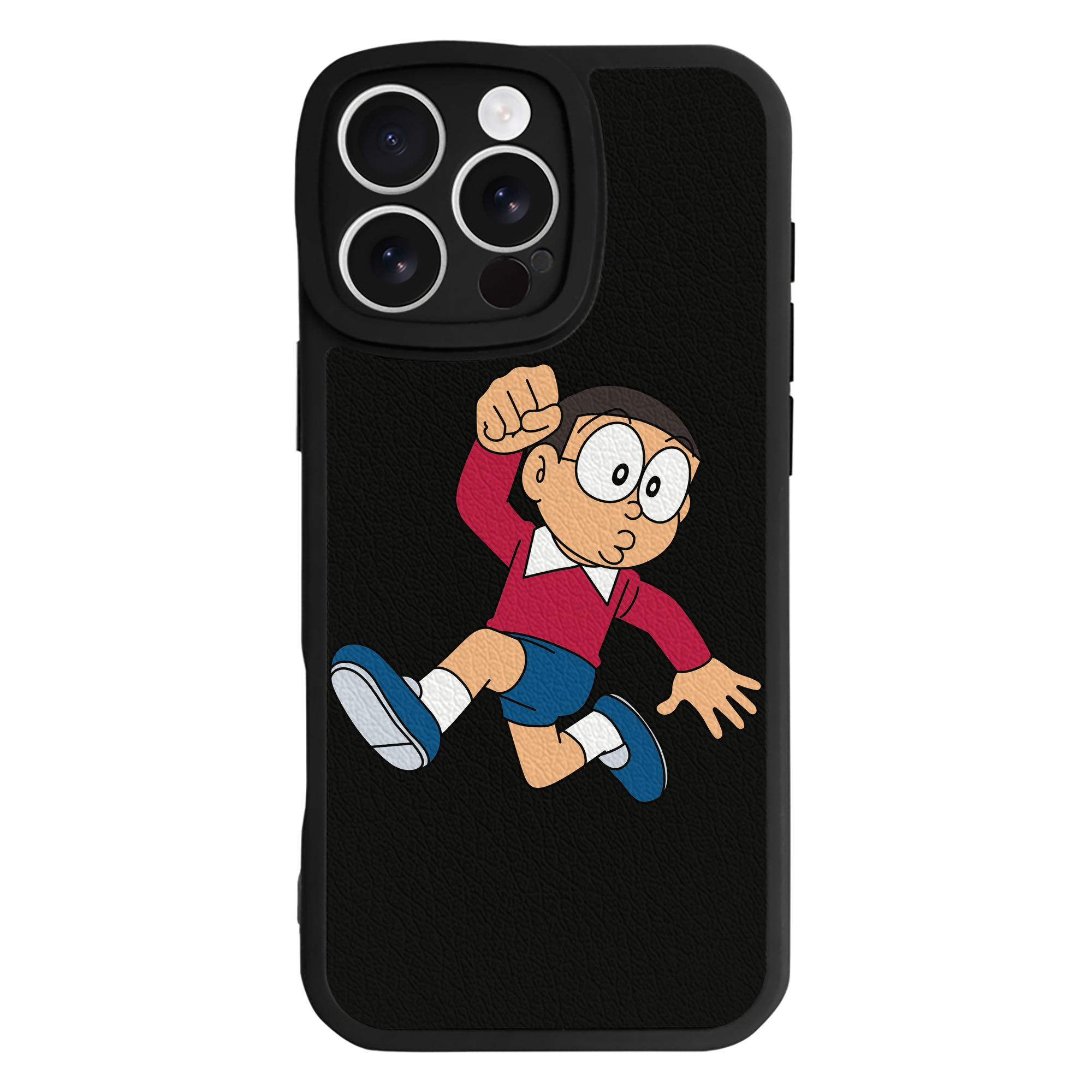 （画像用） ドラえもん 野比 のび太 Doraemon Nobita Nobi 【iPhone 16シリーズ対応】シリコンスマホケース（レザー調） 材質：シリコン